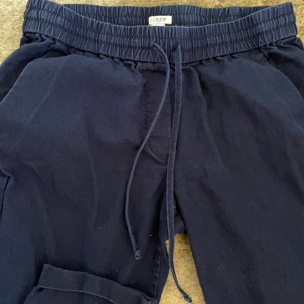 j crew women’s linen crop pants
